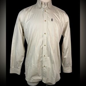 Beretta Long Sleeve Button Up Beige Shirt Men’s Medium